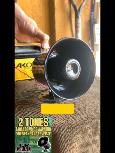 BACKHORN ⭐2 TONES TAGALOG VOICE WARNING FOR BRAKE AND REVERSE ⭐BACKING ALARM VOICE WARNING back horn for truck 24v