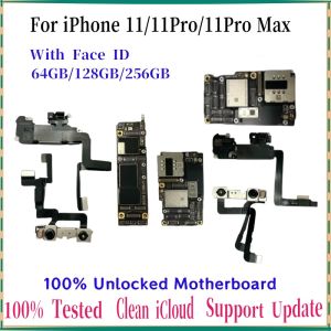 Working Main Board For iPhone11 Pro Motherboard With Face ID Unlocked Logic Board Free Clean iCloud For iphone 11 Pro Max Plate