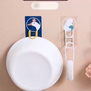 ตะขอแขวนเหล็ก ที่จับเก็บกะละมัง ที่แขวน ตะขอแขวน ที่ห้อย ที่ห้อยของใช้ ตะขอแขวนอเนกประสงค์ ตะขอการ์ตูนมัลติฟังก์ชั่น ที่แขวนกะละมัง