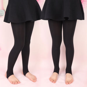 Girl Pantyhose Children Baby Thin Fashion Velvet Leggings Step Foot Pants 3-12 Year For Student Kids Solid Ballet Dance Tights