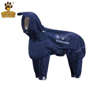 High-End Two-Piece Raincoat for Medium to Large Dogs Full Leg Coverage Golden Retriever Shiba Inu German Shepherd Tibetan Mastiff Border Collie