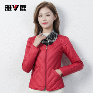 Áo Khoác Lông Vũ Yaloo Dành Cho Nữ Áo Vest Zipper Nhẹ Tay Dài Cổ Thấp Thời Trang Ấm Áp Mùa Đông Áo Lót