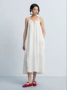 Summer Drawstring Strap Dress