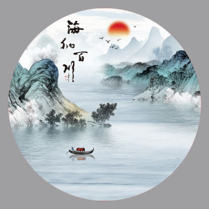 Creative round Art Paper Dish Decoration Cool Small Change Calligraphy Plate Ornament Kitchen Cooking Utensils Commercial Use