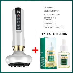 Electric Cupping Massager Vacuum Suction Cup GuaSha Anti Cellulite Scraping Infrared Heat Body Slimming Massage