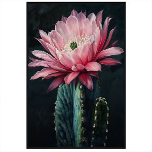 Tranh phong thủy hoa xương rồng tranh treo tường tranh dán tường sơn dầu in canvas. CGI - 521