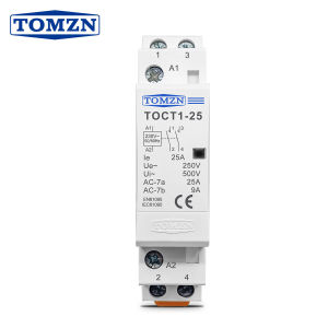 TOMZN TOCT1 2P 25A AC Contactor 110V 220V 50/60Hz Din Rail Hộ Gia Đình Mô-đun 2NO 1NO1NC 2NC 18mm Công Tắc Tơ Điện