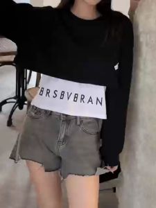 2PCS/Single New Arrival Korean Style Outfits for Women Inner Design Long Sleeve Shirt Wide Legged Pants Females Students Set Wear Baju Wanita Fesyen Baru