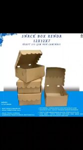 Dus Snack 12x12x7 Box Snack  (BAR43K1-ISI  25 PCS)