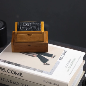 กล่องไม้จิ้มฟันช้างไม้ กล่องไม้จิ้มฝ้าย กล่องเก็บเครื่องประดับขนาดเล็ก กล่องไม้จิ้มฟันกลม กล่องไม้จิ้มฟันสร้างสรรค์ กล่องนามบัตรสี่เหลี่ยมผืนผ้า