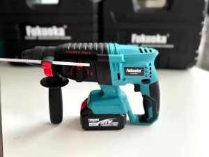 FUKUOKA 3 Mode Brushless Motor Cordless Rotary Hammer Drill Function with Set Lithium-Lon