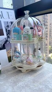 360° Rotating Blind Box Display Stand Transparent Multilayer Dustproof Lego Popmart Hand-Made Toy Storage Organizer