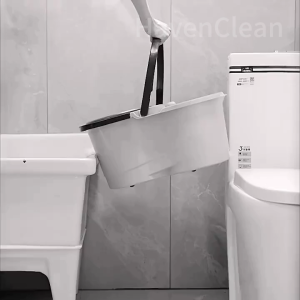 HavenClean New Mop and Bucket Set Self Cleaning And Dry Spin Mop Round Flat Mop With Detachable Bucket