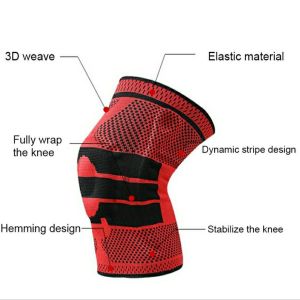 1PC Silicone Knee Pads Brace Strap Patella Medial Support Strong Meniscus Compression Protection