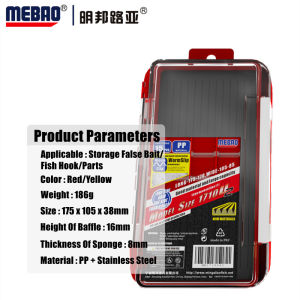 MEBAO MB-F Series,Double Side Open Lures Box,Fishing Lure Tackle Box,Fishing Hook Tool Box,Lure Bait Boxes Storage,Multi Compartments Fishing Accessories Case