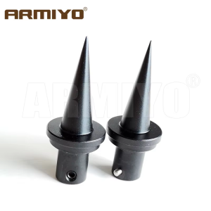 Armiyo 2pcs/lot Aluminum Alloy V8 Bipod Spikes Feet Holder Adapter Quick Install Release Replacement Hunting Accessories