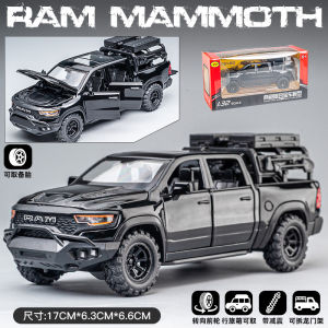 Dodge Tyrannosaurus รถกระบะรถบรรทุกรุ่น 1:32 สะสมจอแสดงผลเด็กของขวัญของเล่นที่สมจริงรถยนต์รุ่น