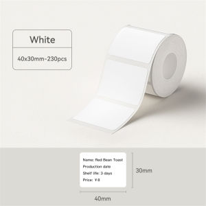 Niimbot White Label Paper For B1 B21 Mini Portable Thermal Label Printer Self-adhesive Waterproof UV Label Maker Price Tag New