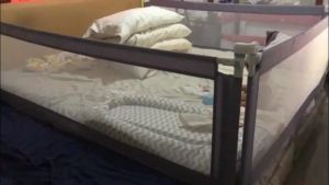 COD+1.5M / 1.8M / 2.0M Adjustable Baby Playpen Safety Bed Fence Kids Vertical Lift Bed Rail Infants Security Fencing Barrier Children Crib Guardrail