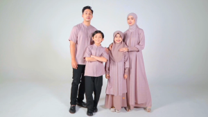 Nibras Sarimbit Daisy Baju Koko Anak Laki Laki Vanilla Dobby Cotton Twill Set Celana Lengan Panjang