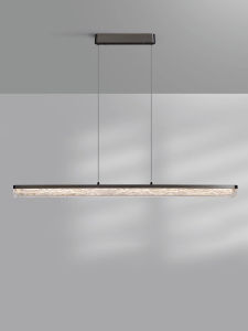 Modern Minimalist Restaurant Pendant Light Designer Style Bar Counter Table Italian Extremely Simple Full Copper Long Bar Single-Row High-End Hanging Light