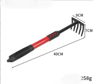 Bộ cuốcxẻng dụng cụ 4 món làm vườn Kim loạitay cầm bọc cao su gồm cuốc xẻng cào đất Size To