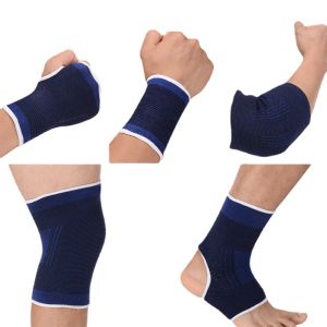 ชุดอุปกรณ์ป้องกันตอนเล่นกีฬาบาสเก็ตบอลเข่าสำหรับผู้ชายผู้หญิงและเด็กอุปกรณ์ป้องกันข้อมือป้องกันข้อเท้าสนับศอกป้องกันฝ่ามือป้องกันกลางแจ้งขี่เต้นรำป้องกันการเคล็ดขัดยอก