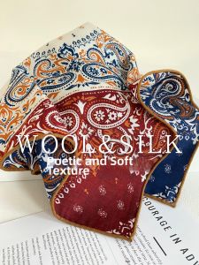CAIENGE | Ethnic Style Cashew Flower Silk Wool Scarf