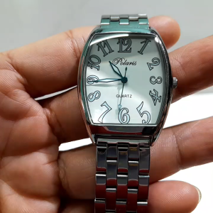 Đồng hồ nam dây kim loại Polaris size 32mm x44mm mặt Oval second hand Nhật