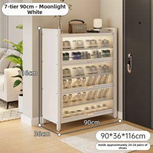 ZHUSHANXIA | Home Dustproof Stainless Steel Shoe Cabinet