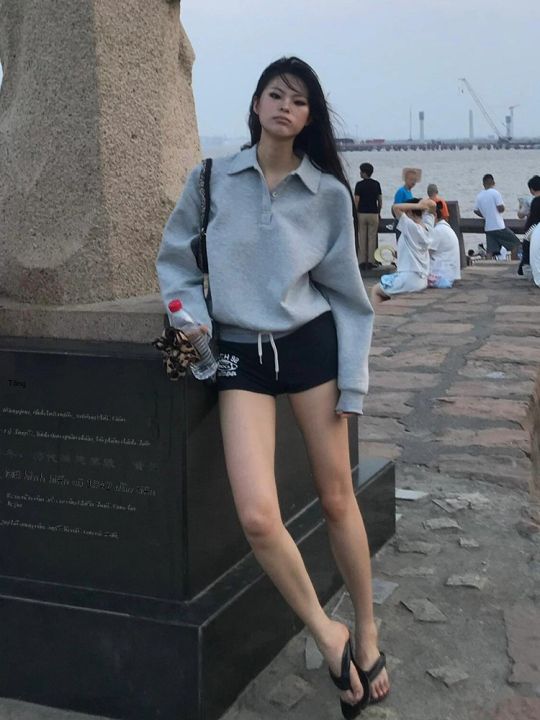 Áo Nỉ Cổ Polo Dáng Rộng Tay Dài Màu Trơn Phong Cách Đại Học Cổ Điển ...