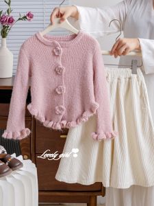 Sweet Flower Knit Cardigan Sweater