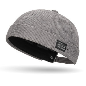 Korean Style Spring Autumn Winter Fleece Leather Label Chic Personalized Baseball Cap Landlord Hat for Casual Wear