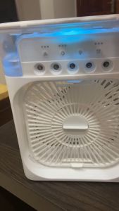 USB 3 in 1 มินิพัดลมแบบพกพาความชื้นเครื่องฟอกอากาศสเปรย์คูลเลอร์ 30,000ราย ชั่วคราว 7 สี LED 2024 รับประกัน