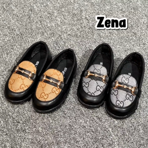 Syalu Sepatu Anak Perempuan Model Loafers Motif Pita Usia 1-2 Tahun Anti Slip ZENA GOLD
