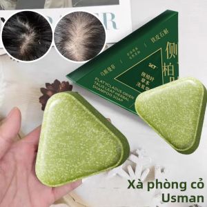 Xà Phòng Gội Đầu Thủ Công 120g Chiết Xuất Cây Bồ Đề Xanh & Cỏ Usman Dưỡng Tóc Chăm Sóc Tóc Khỏe Mạnh Làm Sạch Không Gây Khô Rụng.