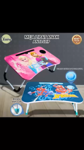 [Claire] Meja Lipat Anak Anti Slip / Motif Spiderman Frozen & Hello Kitty / Serbaguna / Aman Dan Nyaman Untuk Anak
