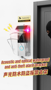 SMATRUL Waterproof Camera Anti-Theft Bracket Doorbell Case Cover Door Bell Chime Protective Cover Magnetic Audible and Visual Alarm Transparent High Temperature Resistant Impact Resistant Outdoor Door Monitoring Special Protective Bracket Fit Ring Blink