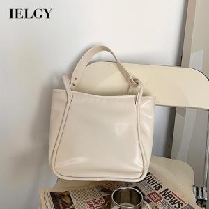 IELGY Korean style simple commuter womens large capacity shoulder bag