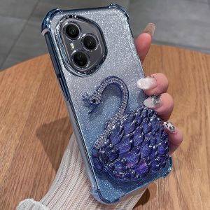 Honor 400 pro Overseas Version Mobile Phone Case with Lens Film Protection Transparent Full Cover Silicone Soft Shell Durable Anti-Fall