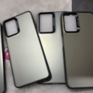 2 IN 1 Case/Casing Glossy Hitam Samsung A52 Silikon IMD Hitam Hybrid Samsung