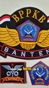 1 Set Patch Bordir BPPKB Banten - Emblem Ormas Lengkap - Bordiran Premium Tahan Lama