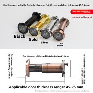 MONLEYTA | High Definition Cat Eye Door Mirror Anti-Theft Door Security Camera Hole Blocking Home Surveillance Door Lens Aluminum Alloy Body