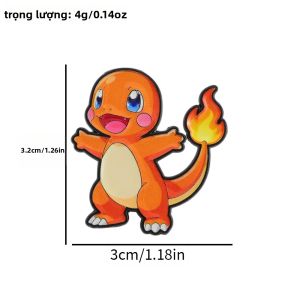 Bandai | Trâm Cài Men Hình Quái Vật Hoạt Hình Dễ Thương Nhiều Màu Sắc Chất Liệu Kim Loại Cứng Dùng Trang Trí Balo