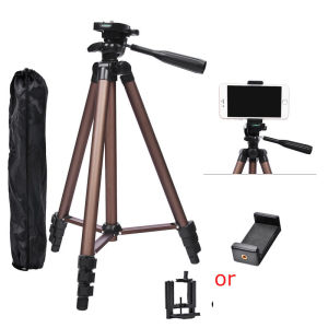 Fosoto Camera Tripod For Cellphone Phone Tripod For Phone Camera Holder For Canon Nikon Sony DSLR Digital DV Camcorder WT3130 Aluminum
