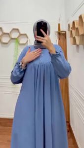 Gamis Lebaran 2025: Dress Wanita Dewasa Jemina Bahan Crinkel