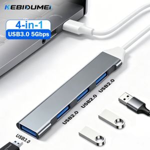 KEBIDUMEI USB 3.0 HUB 5Gbps High Speed 4 Ports USB C HUB USB Splitter OTG Adapter for Mouse Keyboard MacBook Pro Laptop Desktop