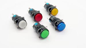 1pcs 16mm DC 6V 12V 24V 220V LED Push Button Switch Blue Green Red Yellow White Lamp Momentary Push Button Auto Reset