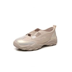 Ballet Style Mary Jane Breathable Slip-On Sneakers Comfortable round Toe White Shoes Spring 2026 New Arrival Casual Fashion