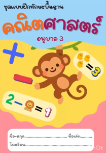 ไฟล์pdf แบบฝึกทักษะพื้นฐานคณิตศาสตร์อนุบาล 3